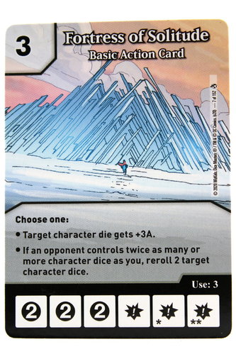Dice Masters - #007 Fortress of Solitude Basic Action Card - Superman Kryptonite Crisis