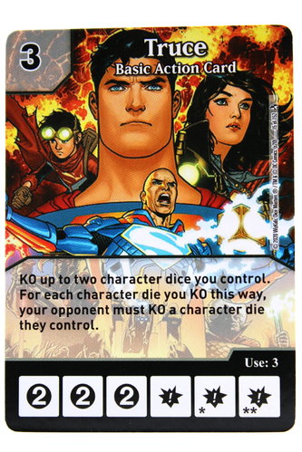 Dice Masters - #015 Truce Basic Action Card - Superman Kryptonite Crisis