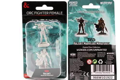 WZK90405 - D&D Nolzur's Marvelous Wave 20 - Unpainted Miniatures - Orc Fighter Female